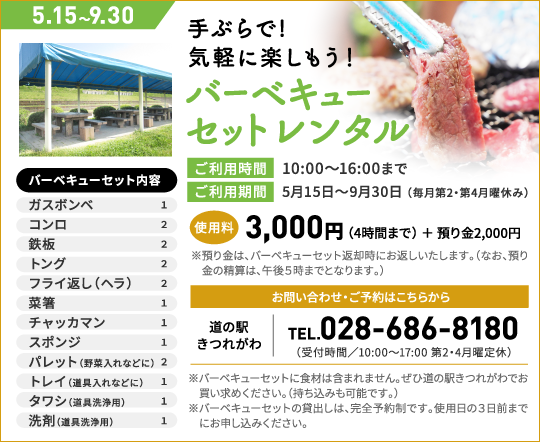 バーバキューセットレンタル