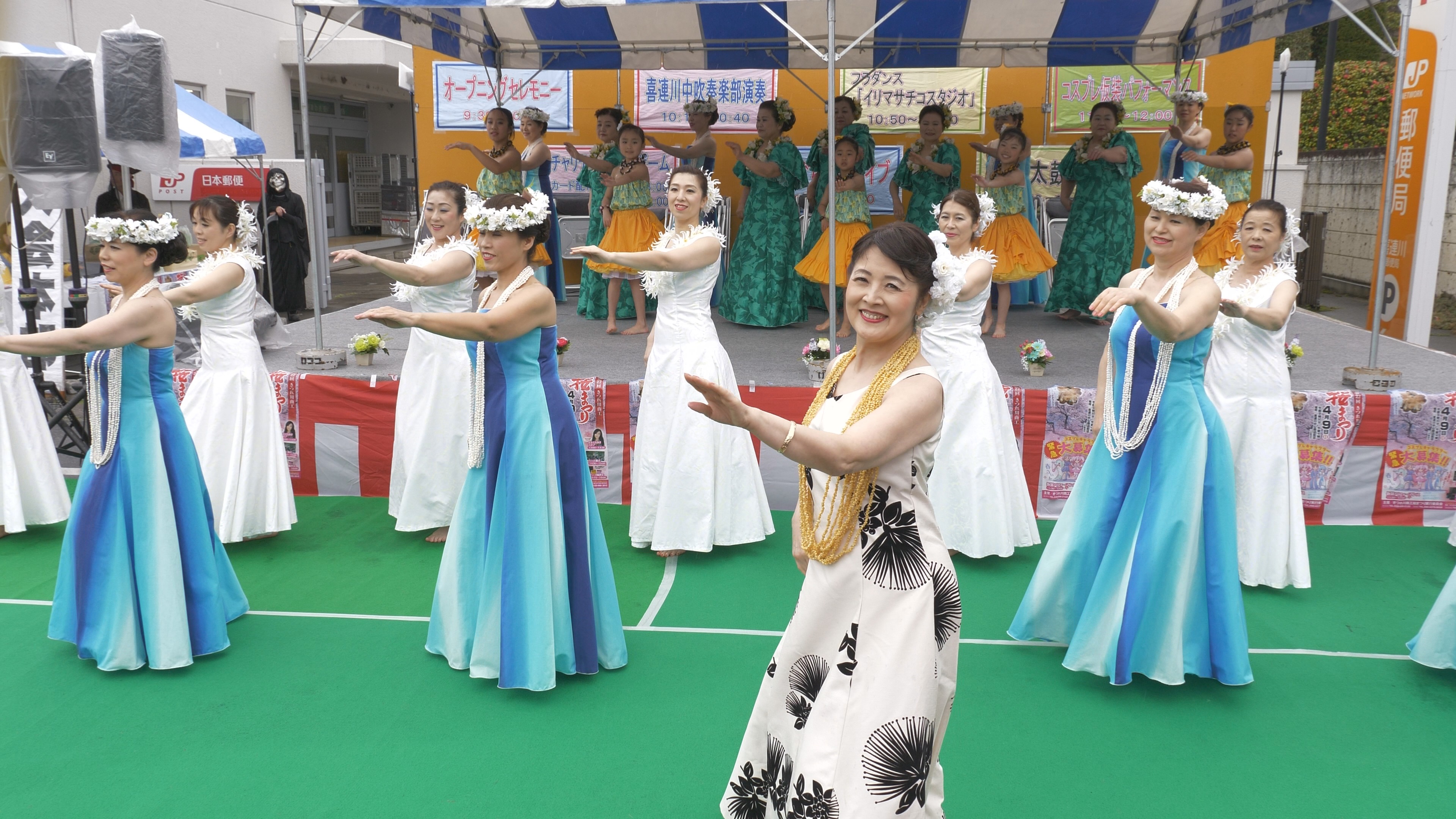 イリマサチコフラスタジオ フラダンス 道の駅きつれがわ わくわく 湯の郷 きつれがわ 栃木県さくら市の大正浪漫がテーマの道の駅